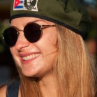 Танечка радуется солнышку