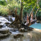Тарзанка у водопада Куангкси